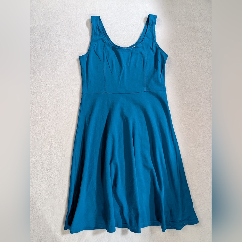 New York And Company Elegant Blue Sleeveless Dress, Size Small, 100% Cotton